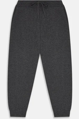 Turnbull & Asser Grey Cashmere Knitted Lounge Pyjama Trousers