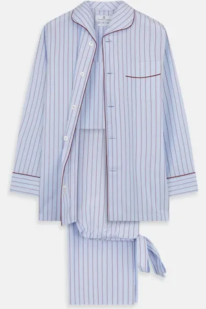 Turnbull & Asser Burgundy Stripe Classic Pyjama Set