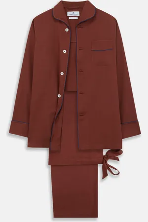 Turnbull & Asser Red Cotton-Cashmere Pyjama Set
