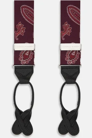 Black Paisley Adjustable Silk Braces