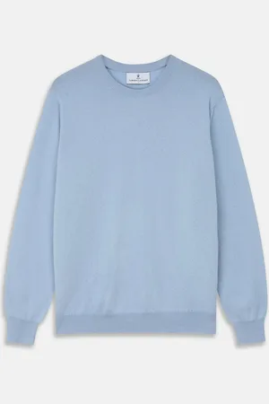 Turnbull & Asser Pale Blue Cashmere Glenn Jumper