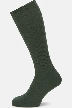 Turnbull & Asser Fern Green Mid-Length Merino Socks