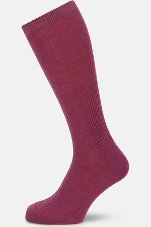 Turnbull & Asser Mauve Mid-Length Merino Socks