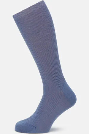 Turnbull & Asser Powder Blue Mid-Length Merino Socks