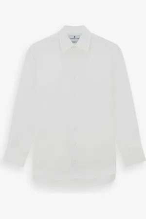 Turnbull & Asser White Sea Island Quality Cotton Shirt with T & A Collar and Double Cuffs