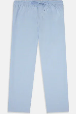 Turnbull & Asser Blue Prince of Wales Check Pyjama Trousers