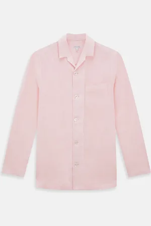 Turnbull & Asser Pale Pink Linen Pyjama Shirt
