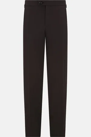 Turnbull & Asser Brown Linen Henry Trousers