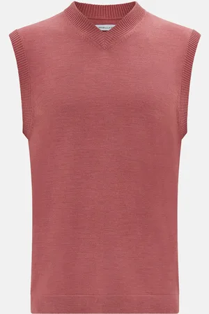 Turnbull & Asser Antique Pink Fine Merino V-Neck Vest