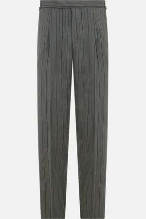 Turnbull & Asser Grey Multi Pinstripe Morning Dress Trousers