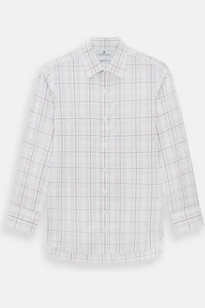 Turnbull & Asser Purple and Rose Multi Check Mayfair Shirt