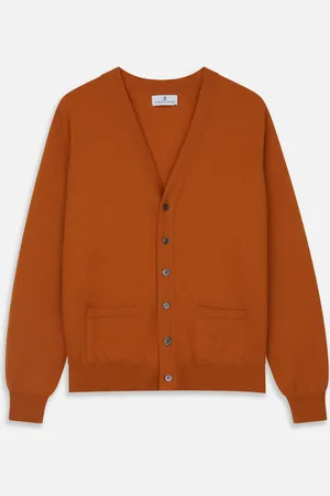 Turnbull & Asser Rust Lachlan Cashmere Cardigan