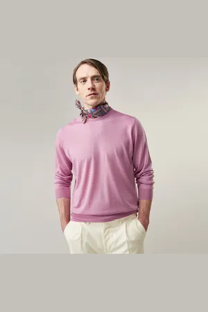 Turnbull & Asser Pink Merino Kingston Crew Neck Jumper