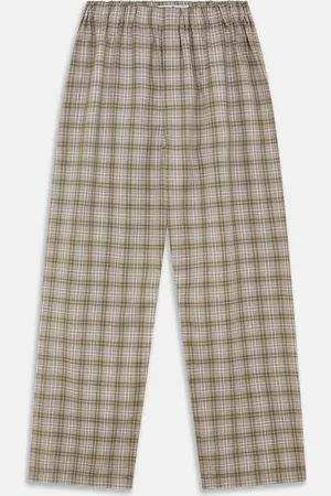 Turnbull & Asser Green Multi Check Cotton Hastings Pyjama Trousers