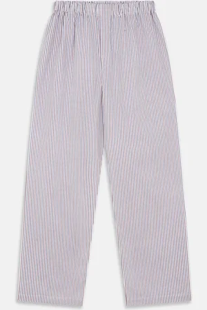 Turnbull & Asser Red and Blue Stripe Cotton Hastings Pyjama Trousers