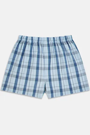Turnbull & Asser Blue and Green Blazer Check Godfrey Boxer Shorts
