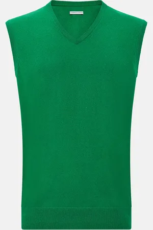 Turnbull & Asser Grass Green Cashmere V-Neck Vest