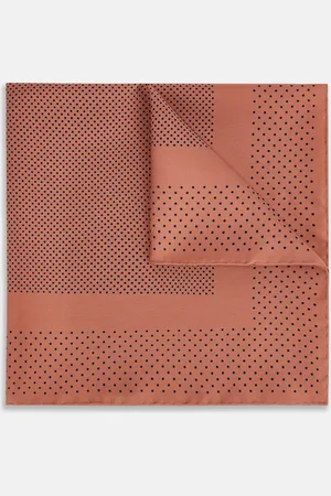 Turnbull & Asser Blush Dot Silk Pocket Square