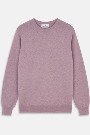 Turnbull & Asser Lilac Heather Glenn Cashmere Crew Neck Jumper