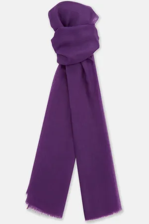 Turnbull & Asser Purple Cashmere Scarf