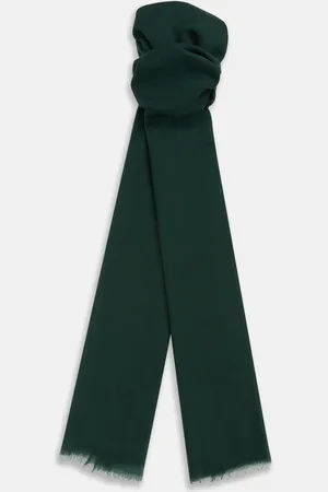 Turnbull & Asser Forest Green Cashmere Scarf