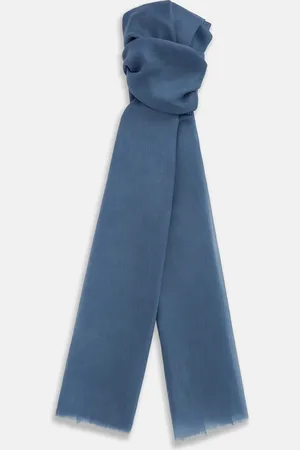 Turnbull & Asser Mid Blue Cashmere Scarf