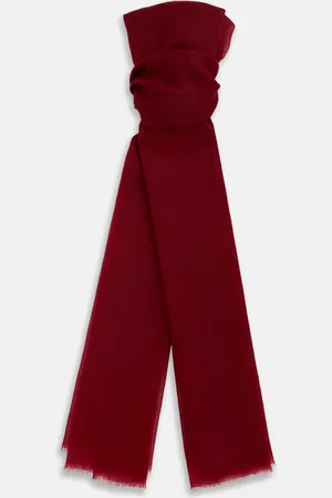 Turnbull & Asser Burgundy Cashmere Scarf