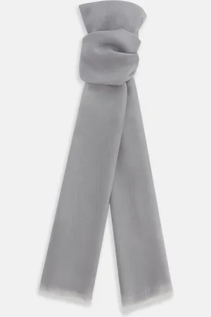 Turnbull & Asser Grey Cashmere Scarf