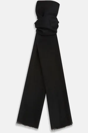 Turnbull & Asser Charcoal Melange Cashmere Scarf
