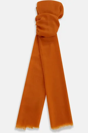 Turnbull & Asser Orange Cashmere Scarf