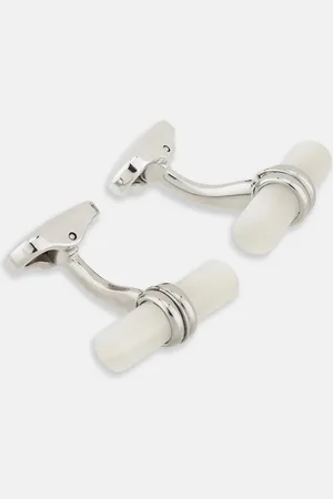 Turnbull & Asser Mother of Pearl Handlebar Cufflinks
