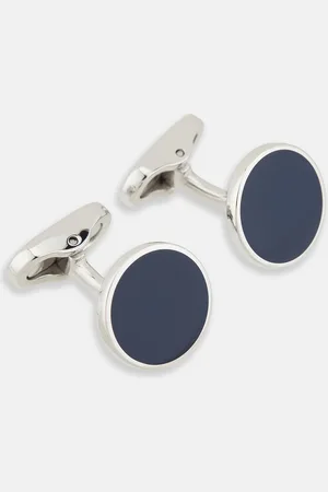 Turnbull & Asser Navy Circle Cufflinks