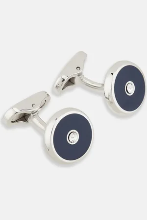 Turnbull & Asser Navy Gemstone Circle Cufflinks