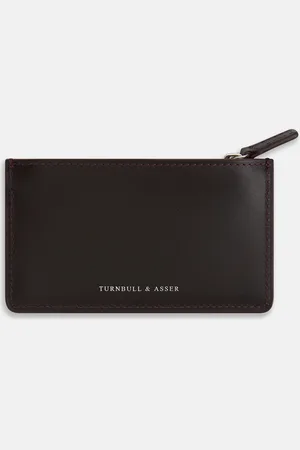 Turnbull & Asser Burgundy Leather Zip Wallet