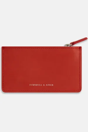 Turnbull & Asser Red Leather Zip Wallet