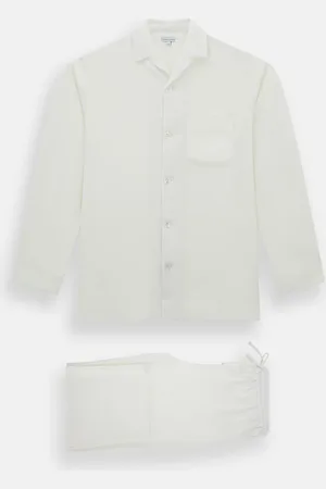 Turnbull & Asser Cream Silk Pyjama Set