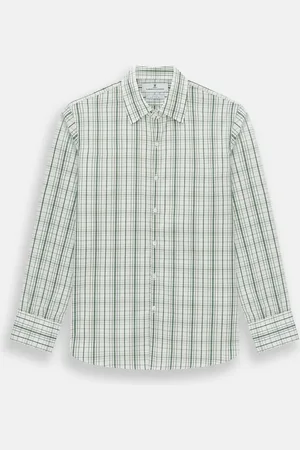 Turnbull & Asser Sage Green Plaid Check Westminster Shirt