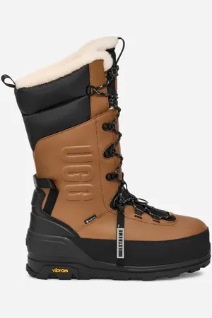 UGG ® Shasta Tall Boot in Brown, Size 5, Leather/Polyester/Wool