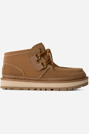 UGG ® Hayden Moc Chukka in Brown, Size 6, Leather/Polyester/Cotton