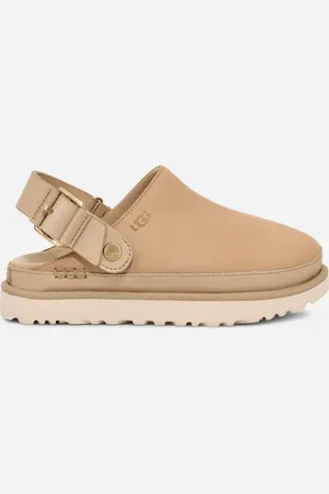 UGG ® Goldenstar Villa Clog for Women in Brown, Size 4.5, Leather/Polyester