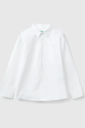 Benetton Benetton, Classic Shirt In Pure Cotton, size M, , Kids
