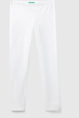 Benetton Benetton, Leggings In Stretch Cotton With Logo, size 3XL, , Kids