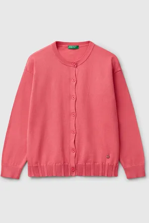 Benetton Benetton, Pure Cotton Crew Neck Cardigan, size XL, , Kids