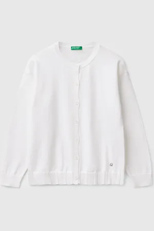 Benetton Benetton, Pure Cotton Crew Neck Cardigan, size 3XL, , Kids