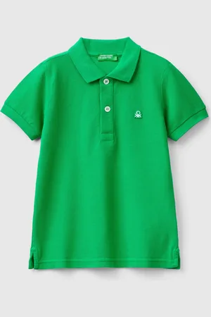 Benetton Benetton, Short Sleeve Polo In Pure Cotton, size 4-5, , Kids