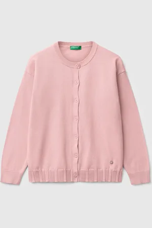 Benetton Benetton, Pure Cotton Crew Neck Cardigan, size L, , Kids