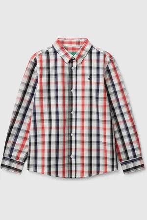 Benetton Benetton, Multicolor Check Button-down Shirt, size 2XL, , Kids
