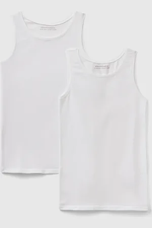 Benetton Benetton, Two Tank Tops In Super Stretch Cotton, size XXS-XS, , Kids