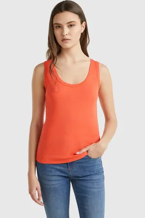Benetton Benetton, Coral Tank Top In Pure Cotton, size XS,, Women