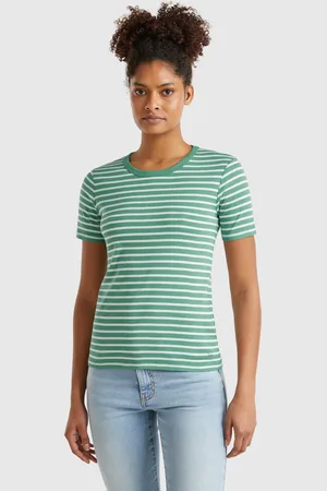 Benetton Benetton, Crew Neck Striped T-shirt, size S,, Women